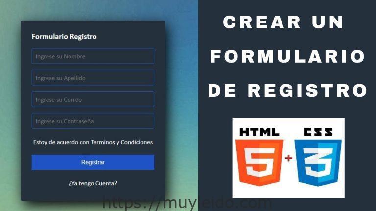 Crear formulario HTML: Guía paso a paso para hacer un formulario en HTML